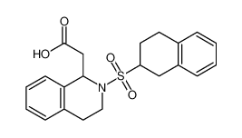 2-(2-((1,2,3,4-tetrahydronaphthalen-2-yl)sulfonyl)-1,2,3,4-tetrahydroisoquinolin-1-yl)acetic acid_193633-99-7