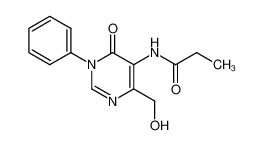 6-hydroxymethyl-5-propionamido-3-phenylpyrimidin-4(3H)-one_193673-04-0