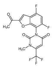 2,4(1H,3H)-Pyrimidinedione,3-(2-acetyl-4,6-difluoro-7-benzofuranyl)-1-methyl-6-(trifluoromethyl)-_193678-60-3