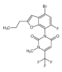 3-(4-bromo-6-fluoro-2-propylbenzofuran-7-yl)-1-methyl-6-(trifluoromethyl)pyrimidine-2,4(1H,3H)-dione_193678-85-2