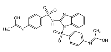 N-[4-[[1-(4-acetamidophenyl)sulfonylbenzimidazol-2-yl]sulfamoyl]phenyl]acetamide_193696-67-2