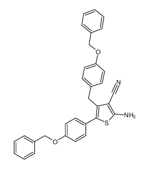 3-Thiophenecarbonitrile,2-amino-5-[4-(phenylmethoxy)phenyl]-4-[[4-(phenylmethoxy)phenyl]methyl]-_193698-01-0