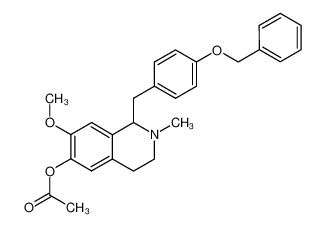 6-acetoxy-1-(4-benzyloxy-benzyl)-7-methoxy-2-methyl-1,2,3,4-tetrahydro-isoquinoline_19373-62-7