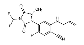 2-(allylamino)-4-(4-(difluoromethyl)-2-methyl-3,5-dioxo-1,2,4-triazolidin-1-yl)-5-fluorobenzonitrile_193745-24-3