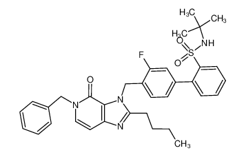 4'-(5-Benzyl-2-butyl-4-oxo-4,5-dihydro-imidazo[4,5-c]pyridin-3-ylmethyl)-3'-fluoro-biphenyl-2-sulfonic acid tert-butylamide_193752-97-5