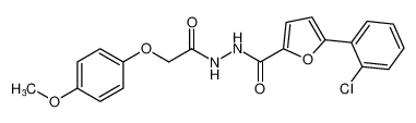 5-(2-chlorophenyl)-N'-(2-(4-methoxyphenoxy)acetyl)furan-2-carbohydrazide_193759-12-5