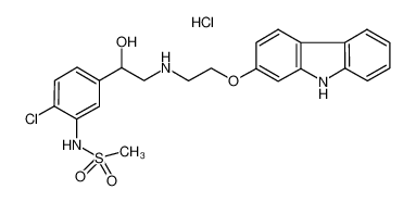 (+-)-N-[5-[2-[2-(9H-carbazol-2-yloxy)ethylamino]-1-hydroxyethyl]-2-chlorophenyl]methanesulfonamide hydrochloride_193759-97-6