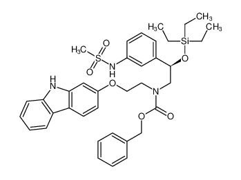 benzyl (R)-(2-((9H-carbazol-2-yl)oxy)ethyl)(2-(3-(methylsulfonamido)phenyl)-2-((triethylsilyl)oxy)ethyl)carbamate_193761-60-3