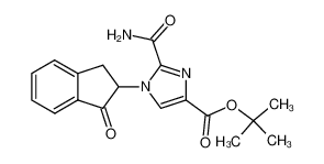 tert-butyl 2-carbamoyl-1-(1-oxoindan-2-yl)imidazole-4-carboxylate_193805-35-5