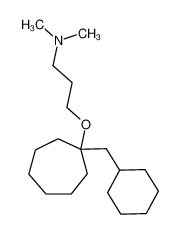 [3-(1-Cyclohexylmethyl-cycloheptyloxy)-propyl]-dimethyl-amine_19381-76-1