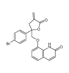 8-((2-(4-bromophenyl)-4-methylene-5-oxotetrahydrofuran-2-yl)methoxy)quinolin-2(1H)-one_193821-83-9