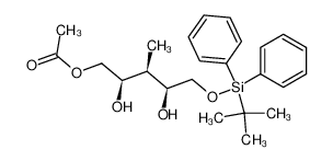 Acetic acid (2R,3R,4S)-5-(tert-butyl-diphenyl-silanyloxy)-2,4-dihydroxy-3-methyl-pentyl ester_193890-05-0
