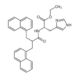 ethyl (3-(naphthalen-1-yl)-2-(naphthalen-1-ylmethyl)propanoyl)-L-histidinate_193891-37-1