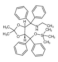 {[(4S,5R)-5-(Diphenyl-trimethylsilanyloxy-methyl)-2,2-dimethyl-[1,3]dioxolan-4-yl]-diphenyl-methyl}-ethyl-amine_193892-88-5