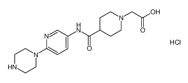 2-(4-((6-(piperazin-1-yl)pyridin-3-yl)carbamoyl)piperidin-1-yl)acetic acid hydrochloride_193902-34-0