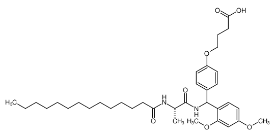 4-(4-((2,4-dimethoxyphenyl)((S)-2-tetradecanamidopropanamido)methyl)phenoxy)butanoic acid_193946-98-4