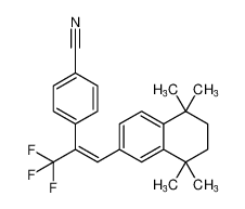 (E)-4-(3,3,3-trifluoro-1-(5,5,8,8-tetramethyl-5,6,7,8-tetrahydronaphthalen-2-yl)prop-1-en-2-yl)benzonitrile_193954-50-6