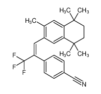 (E)-4-(3,3,3-trifluoro-1-(3,5,5,8,8-pentamethyl-5,6,7,8-tetrahydronaphthalen-2-yl)prop-1-en-2-yl)benzonitrile_193954-52-8