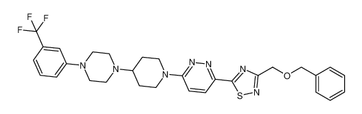 3-((benzyloxy)methyl)-5-(6-(4-(4-(3-(trifluoromethyl)phenyl)piperazin-1-yl)piperidin-1-yl)pyridazin-3-yl)-1,2,4-thiadiazole_193957-15-2