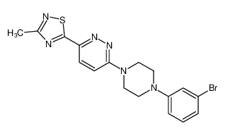 5-(6-(4-(3-bromophenyl)piperazin-1-yl)pyridazin-3-yl)-3-methyl-1,2,4-thiadiazole_193957-17-4