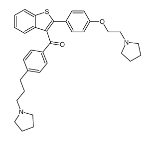 (2-(4-(2-(pyrrolidin-1-yl)ethoxy)phenyl)benzo[b]thiophen-3-yl)(4-(3-(pyrrolidin-1-yl)propyl)phenyl)methanone_193960-61-1