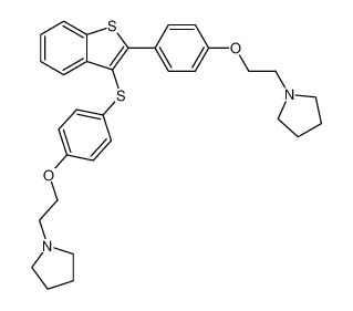 1-(2-(4-((2-(4-(2-(pyrrolidin-1-yl)ethoxy)phenyl)benzo[b]thiophen-3-yl)thio)phenoxy)ethyl)pyrrolidine_193960-71-3