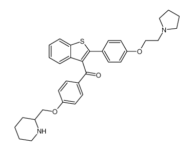 (4-(piperidin-2-ylmethoxy)phenyl)(2-(4-(2-(pyrrolidin-1-yl)ethoxy)phenyl)benzo[b]thiophen-3-yl)methanone_193964-10-2