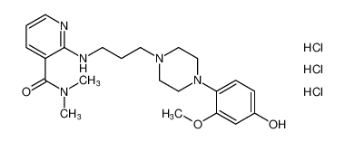 2-((3-(4-(4-hydroxy-2-methoxyphenyl)piperazin-1-yl)propyl)amino)-N,N-dimethylnicotinamide trihydrochloride_193974-99-1
