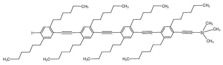 (4-{4-[4-(2,5-Dihexyl-4-iodo-phenylethynyl)-2,5-dihexyl-phenylethynyl]-2,5-dihexyl-phenylethynyl}-2,5-dihexyl-phenylethynyl)-trimethyl-silane_194015-23-1