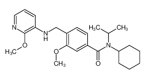 N-cyclohexyl-3-methoxy-4-[{(2-methoxy-3-pyridinyl)amino}methyl]-N-(1-methylethyl)-benzamide_194022-46-3