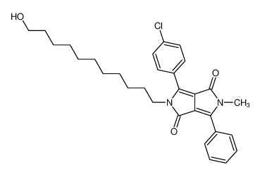 3-(4-chlorophenyl)-2-(11-hydroxyundecyl)-5-methyl-6-phenyl-2,5-dihydropyrrolo[3,4-c]pyrrole-1,4-dione_194029-71-5