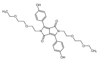 2,5-bis(2-(2-ethoxyethoxy)ethyl)-3,6-bis(4-hydroxyphenyl)-2,5-dihydropyrrolo[3,4-c]pyrrole-1,4-dione_194029-80-6