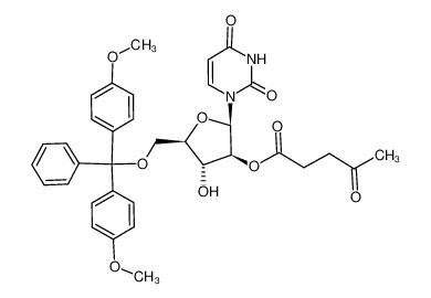 4-Oxo-pentanoic acid (2R,3S,4R,5R)-5-[bis-(4-methoxy-phenyl)-phenyl-methoxymethyl]-2-(2,4-dioxo-3,4-dihydro-2H-pyrimidin-1-yl)-4-hydroxy-tetrahydro-furan-3-yl ester_194031-45-3