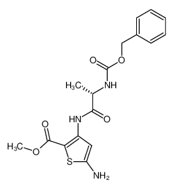 5-Amino-3-((S)-2-benzyloxycarbonylamino-propionylamino)-thiophene-2-carboxylic acid methyl ester_194088-70-5