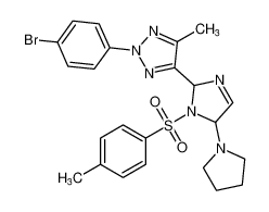 2-(4-bromophenyl)-4-methyl-5-(5-(pyrrolidin-1-yl)-1-tosyl-2,5-dihydro-1H-imidazol-2-yl)-2H-1,2,3-triazole_194089-74-2