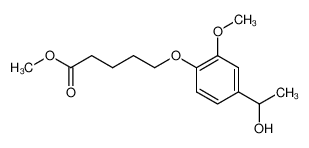 5-[4-(1-Hydroxy-ethyl)-2-methoxy-phenoxy]-pentanoic acid methyl ester_194143-37-8
