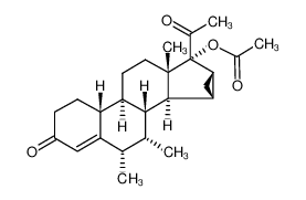 17α-acetoxy-6α,7α-dimethyl-15β,16β-methylene-3,20-dioxo-19-nor-pregna-4-ene_194146-23-1