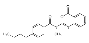 4-Butyl-N-methyl-N-(4-oxo-4H-benzo[d][1,3]oxazin-2-yl)-benzamide_194155-14-1