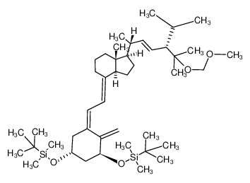 (1R,3aS,7aR)-4-[2-[(3S,5R)-3,5-Bis-(tert-butyl-dimethyl-silanyloxy)-2-methylene-cyclohex-(Z)-ylidene]-eth-(E)-ylidene]-1-((E)-(1R,4S)-4-isopropyl-5-methoxymethoxy-1,5-dimethyl-hex-2-enyl)-7a-methyl-octahydro-indene_194158-90-2