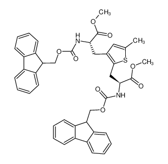 (S)-2-(9H-Fluoren-9-ylmethoxycarbonylamino)-3-{3-[(S)-2-(9H-fluoren-9-ylmethoxycarbonylamino)-2-methoxycarbonyl-ethyl]-5-methyl-thiophen-2-yl}-propionic acid methyl ester_194161-73-4