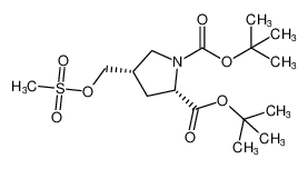 di-tert-butyl (2S,4S)-4-(((methylsulfonyl)oxy)methyl)pyrrolidine-1,2-dicarboxylate_194163-88-7