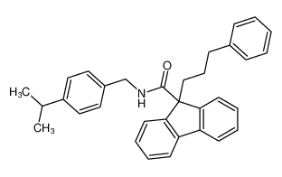 N-(4-isopropylbenzyl)-9-(3-phenylpropyl)-9H-fluorene-9-carboxamide_194209-63-7