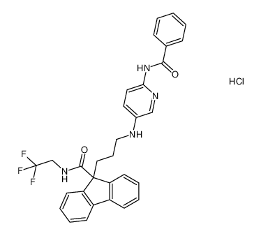 9H-Fluorene-9-carboxamide,9-[3-[[6-(benzoylamino)-3-pyridinyl]amino]propyl]-N-(2,2,2-trifluoroethyl)-, monohydrochloride_194212-49-2