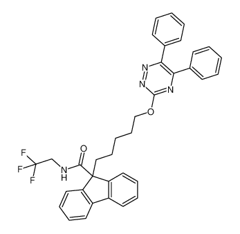 9H-Fluorene-9-carboxamide,9-[5-[(5,6-diphenyl-1,2,4-triazin-3-yl)oxy]pentyl]-N-(2,2,2-trifluoroethyl)-_194213-48-4