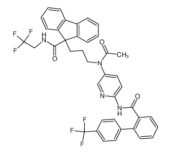 9-[3-[Acetyl[2-[[[4'-(trifluoromethyl)[1,1'-biphenyl]-2-yl]carbonyl]amino]-5-pyridinyl]amino]propyl]-N-(2,2,2-trifluoroethyl)-9H-fluorene-9-carboxamid_194214-24-9