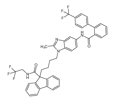 9H-Fluorene-9-carboxamide,9-[4-[2-methyl-5-[[[4'-(trifluoromethyl)[1,1'-biphenyl]-2-yl]carbonyl]amino]-1H-benzimidazol-1-yl]butyl]-N-(2,2,2-trifluoroethyl)-_194214-96-5