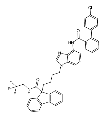 9H-Fluorene-9-carboxamide,9-[4-[4-[[(4'-chloro[1,1'-biphenyl]-2-yl)carbonyl]amino]-1H-benzimidazol-1-yl]butyl]-N-(2,2,2-trifluoroethyl)-_194216-08-5