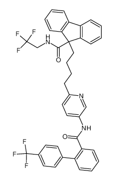 N-(2,2,2-Trifluoroethyl)-9-[4-[5-[[[4'-(trifluoromethyl)[1,1'-biphenyl]-2-yl]carbonyl]amino]-2-pyridinyl]butyl]-9H-fluorene-9-carboxamide_194218-57-0