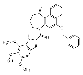 (7-Benzyloxy-1-methylene-1,2,3,4-tetrahydro-naphtho[2,1-b]azepin-5-yl)-(5,6,7-trimethoxy-1H-indol-2-yl)-methanone_194221-96-0