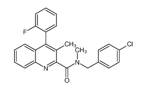 N-(4-chlorobenzyl)-4-(2-fluorophenyl)-N,3-dimethylquinoline-2-carboxamide_194223-72-8